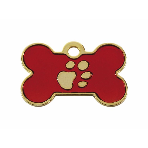 Identification plate for collar Imarc Bone Red Golden