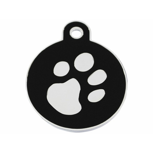 Identification plate for collar Imarc Circle Black Silver