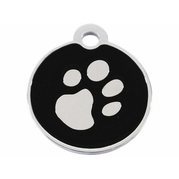 Identification plate for collar Imarc Circle Black Silver