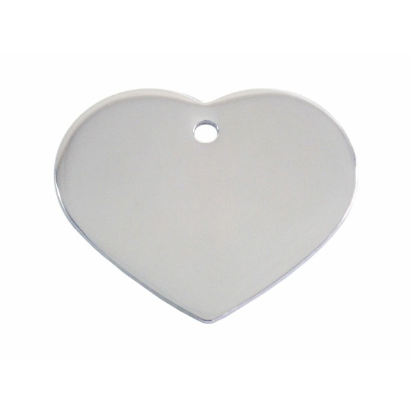 Identification plate for collar Imarc Heart Silver