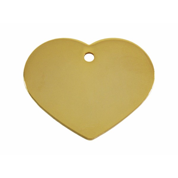 Identification plate for collar Imarc Heart Yellow Golden
