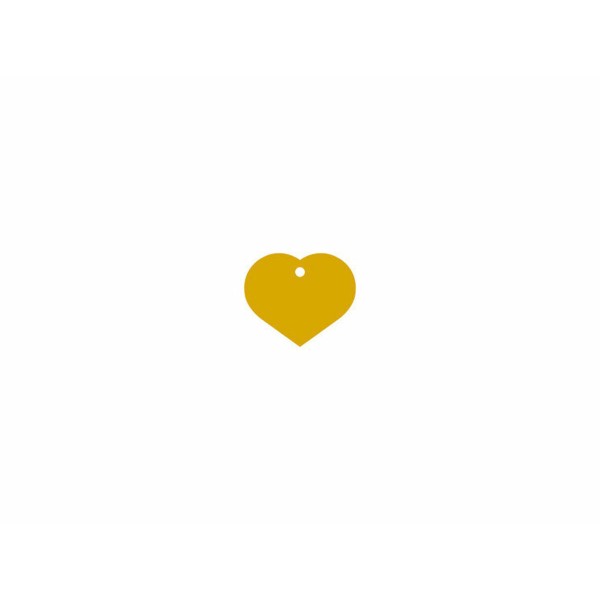 Identification plate Imarc Heart Yellow Golden