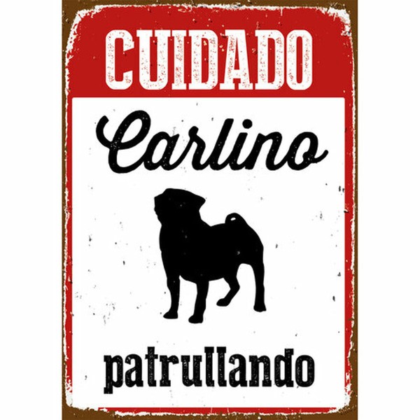Virkamerkki Magnet & Steel Cuidado Carlino Patrullando 14,8 x 21 cm