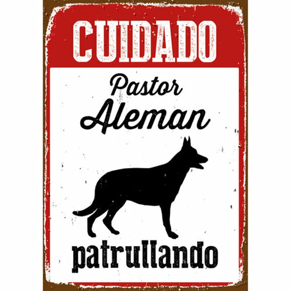 Доска Magnet & Steel Cuidado Pastor Alemán Patrullando 14,8 x 21 cm