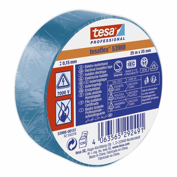 Изолента TESA Синий PVC 25 mm x 25 m