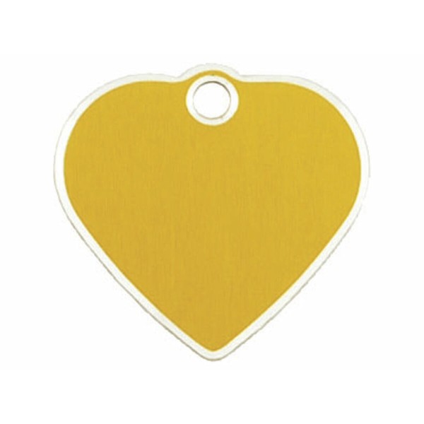 Identification plate for collar Imarc Golden Heart Aluminium