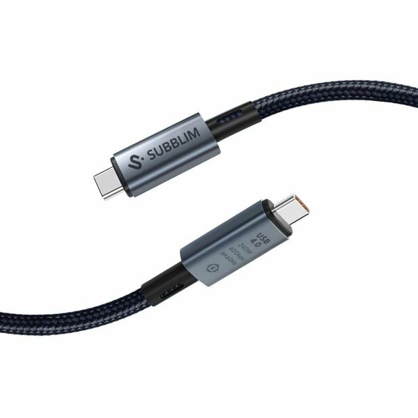 USB-C - USB-C kaapeli Subblim SUBCAB-C24010 1,5 m Musta