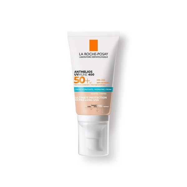 Солнцезащитное средство с цветом La Roche Posay Anthelios Uvmune 50 ml Белый Spf 50 Кремовый Увлажняющий крем с цветом