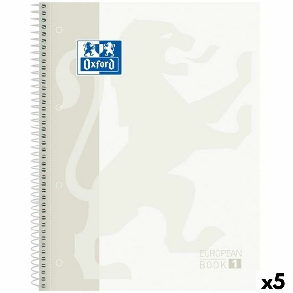Notebook Oxford CLASSIC EUROPEANBOOK White A4 80 Sheets (5 Units)