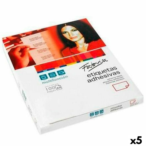 Adhesive labels Fabrisa White 100 Sheets 105 x 74,1 mm (5 Units)