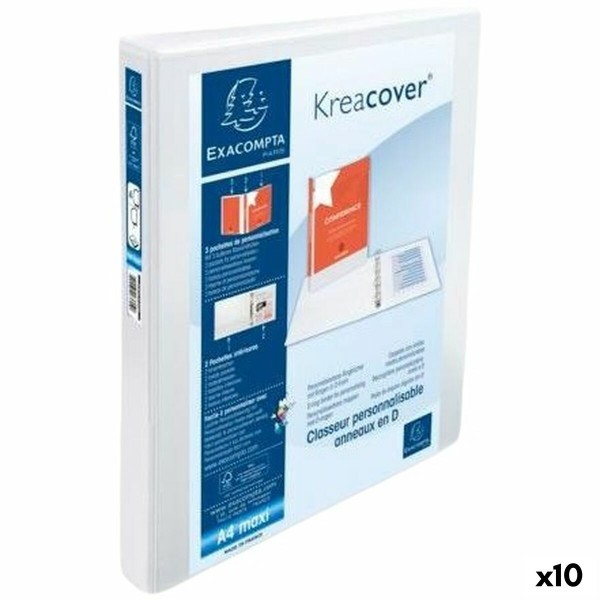 Папка-регистратор Exacompta KREACOVER Белый A4+ (10 штук)