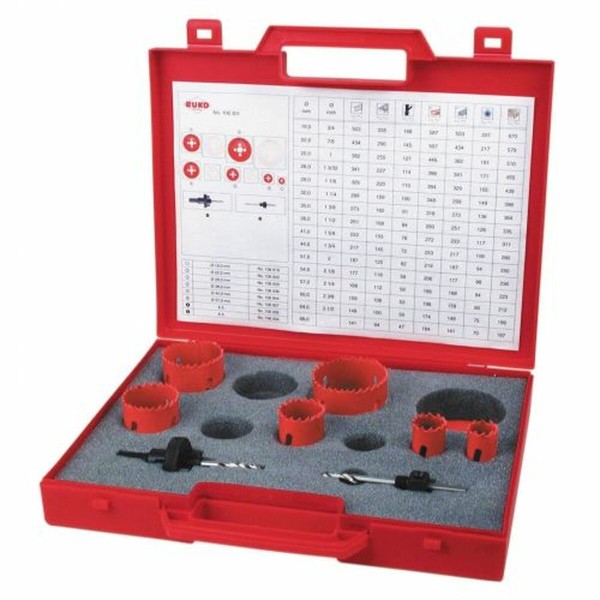 Holesaw set RUKO 106301 High speed steel (HSS) 8 Pieces