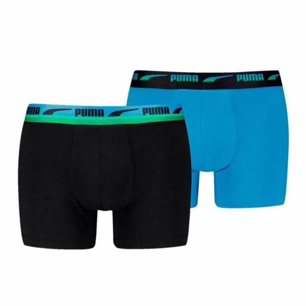 Мужские боксеры Puma Gradient Waistband 2P Синий Чёрный 2 штук