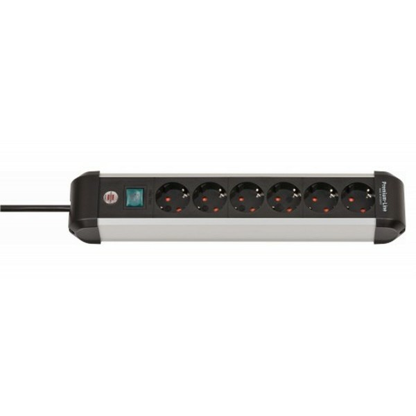 Power Socket - 6 Sockets with Switch Brennenstuhl Premium-Alu-Line 3500 W (3 m)