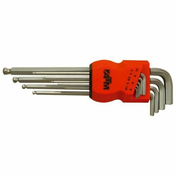 Allen Key Set ATM 1,5 - 10 mm Hexagonal Allen Key Set Extra long 9 Pieces (9Units)