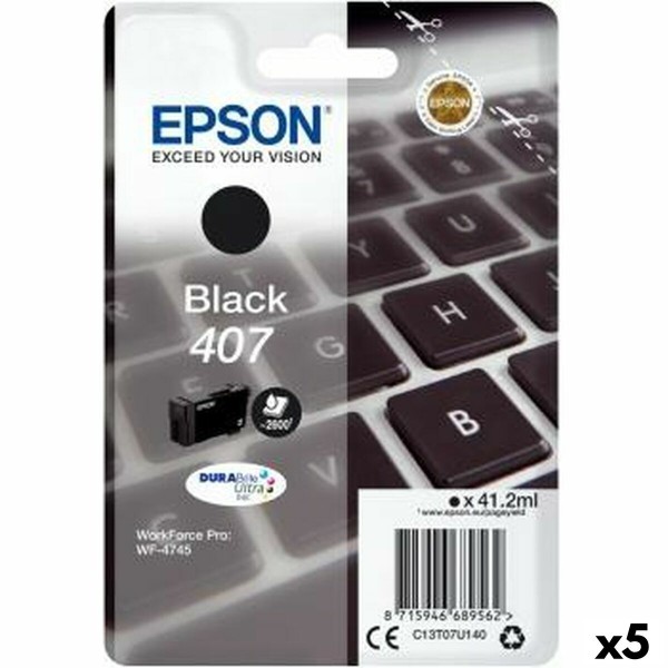 Oriģinālais Tintes Kārtridžs Epson Nº 407 Melns (5 gb.)