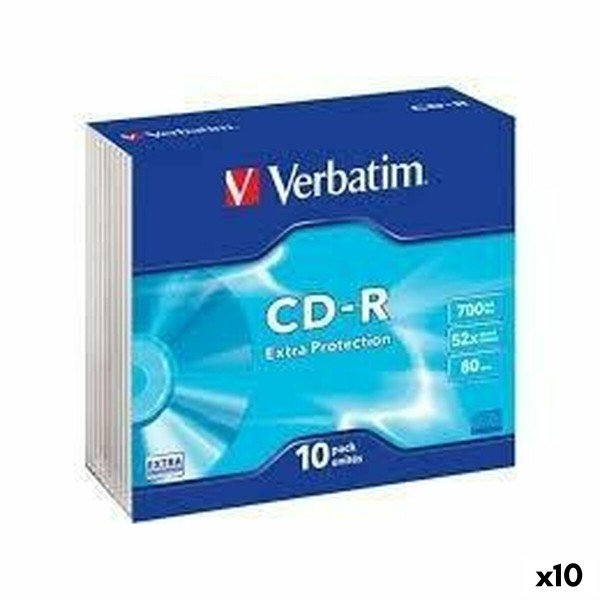 CD-R Verbatim Extra Protection 700 MB 52x 10 Dalys (10 vnt.)