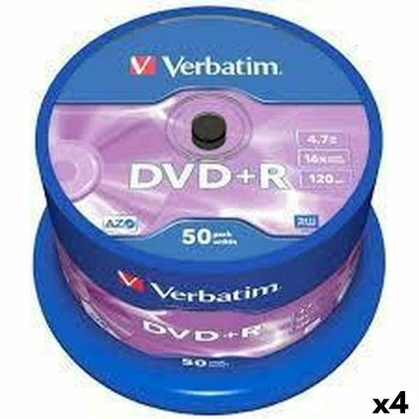 DVD+R Verbatim 4,7 GB 16x 50 Предметы (4 штук)