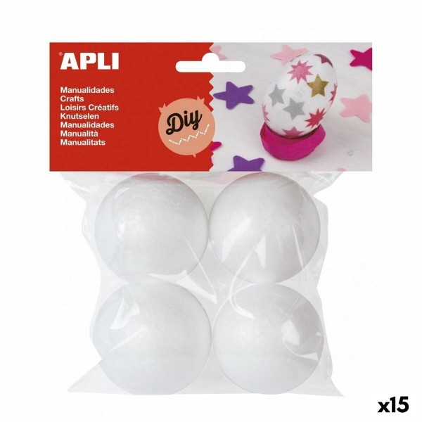 Materials for Handicrafts Apli Ø 50 mm Ball White (15 Units)