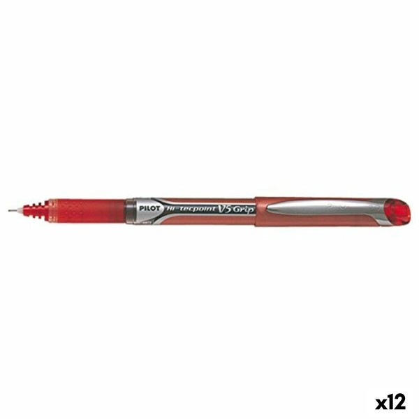 Liquid ink pen Pilot V-5 GRIP HI-TECPOINT Red 0,5 mm (12 Units)