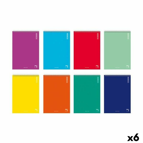 Set of exercise books Pacsa BASIC Quarto 80 Sheets 10 Pieces (6 Units)