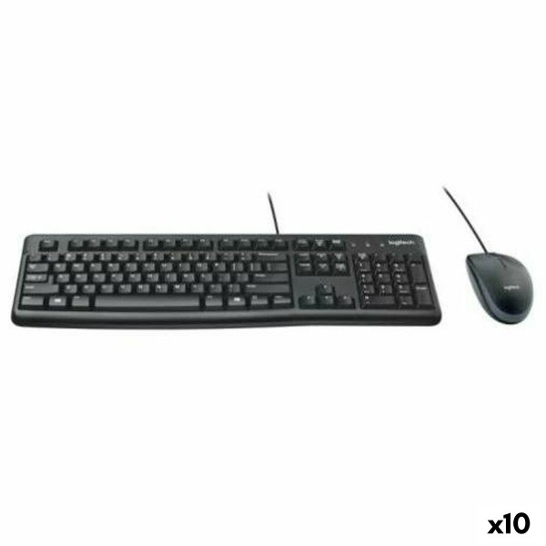 Klaviatuur ja Hiir Logitech MK120 Must Hispaaniakeelne Qwerty (10 Ühikut)