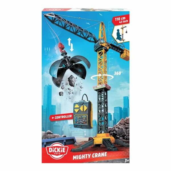 Mängukraana Smoby Mighty Crane Raadio teel juhitav Kollane Hall