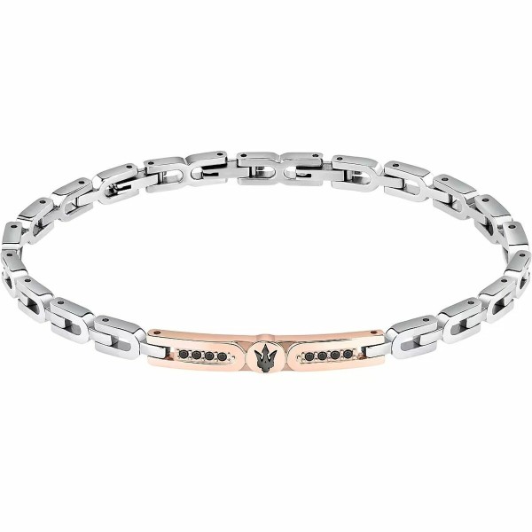 Men's Bracelet Maserati Stainless steel 21,5 cm Silver