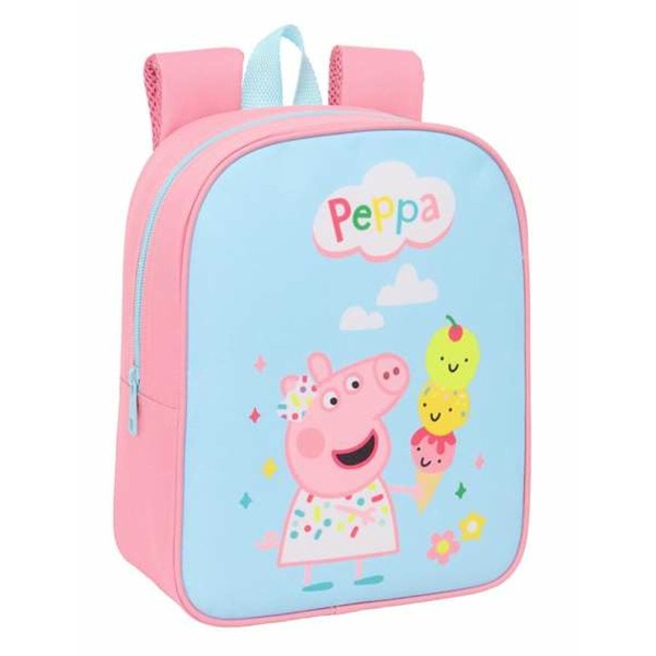 Skolas soma Peppa Pig Zils Rozā 22 x 27 x 10 cm