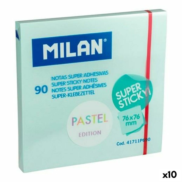 Lipnūs lapeliai Milan Pastelės mėlyna 76 x 76 mm (10 vnt.)