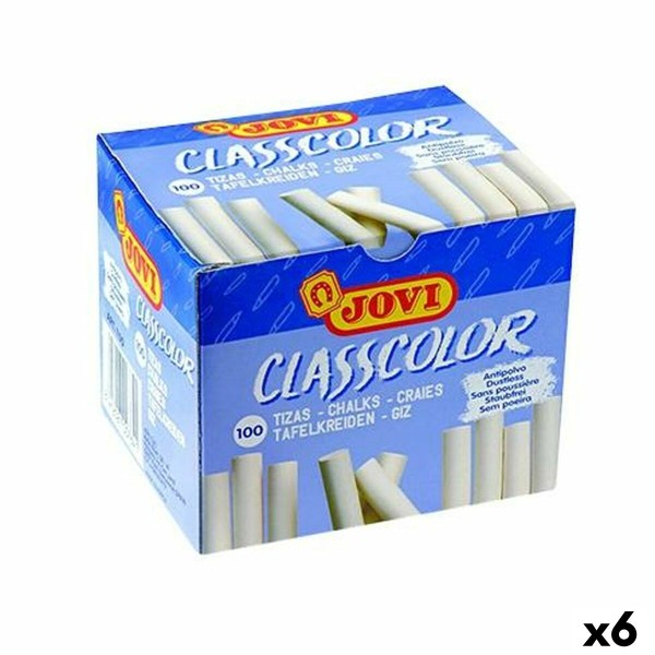 Kreidelės Jovi CLASSCOLOR Balta 80 mm Ø 9 mm 100 Dalys (6 vnt.)
