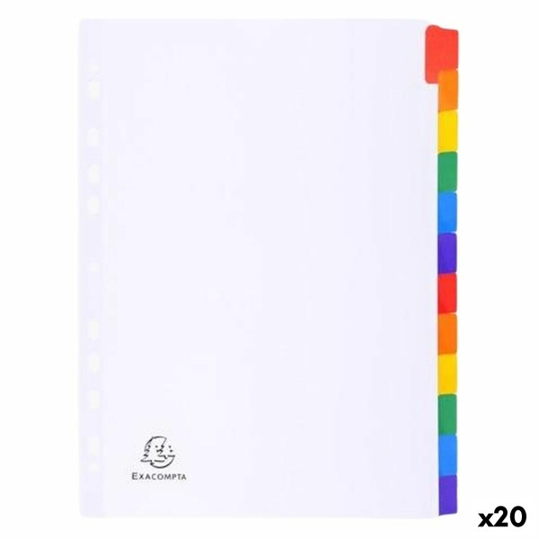 Seperators Exacompta White A4 (20 Units)