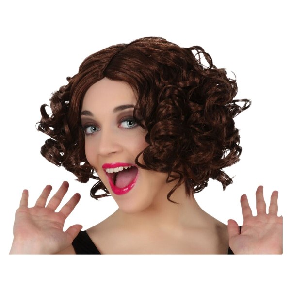 Парик Каштановый кудрявый