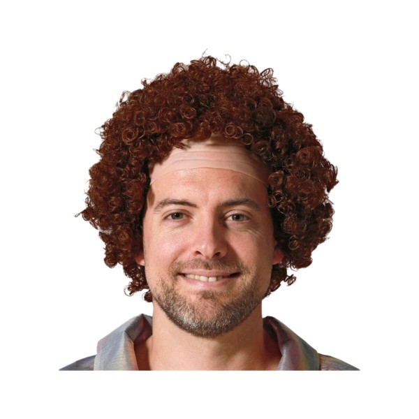 Peruukki Ruskea Kiharrettu