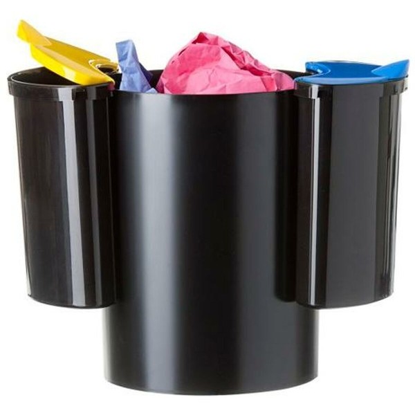 Rubbish bin Archivo 2000 Black polystyrene 18 L
