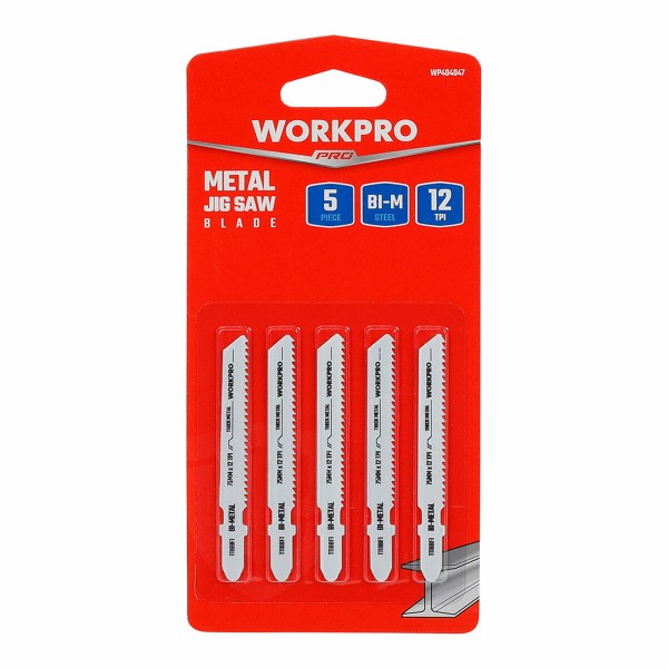 Pjūklo geležtė Workpro T118BF Dėlionė Metalinis (5 vnt.)