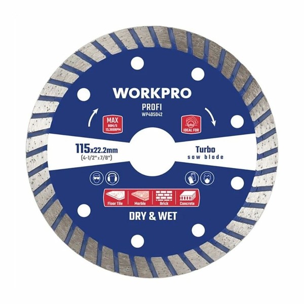 Dimanta griešanas disks Workpro Profi Turbo