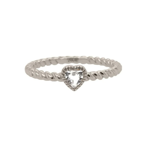 Naisten sormus 24KAE 12417S/58 18 Hopeinen