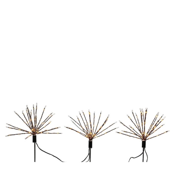 LED sodo kuoliukų rinkinys Lumineo Fejerverkai Kalėdos 220 V MicroLED 3 Dalys