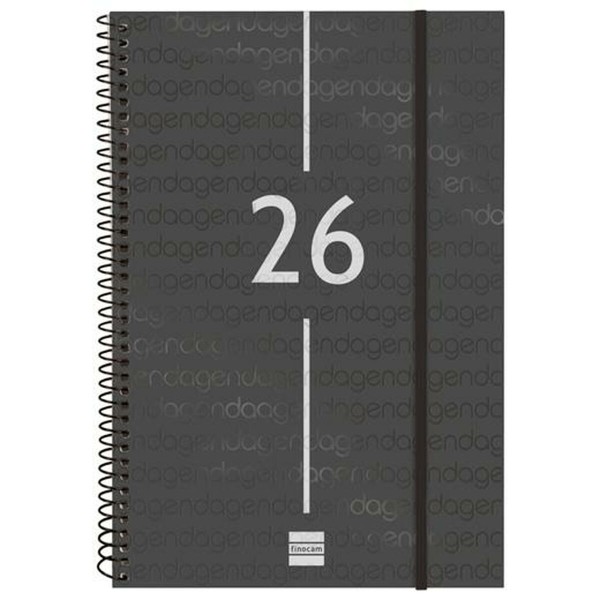 Diary Finocam YEAR Black 16,5 x 24,2 cm 2026