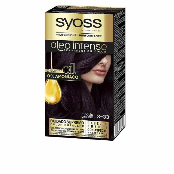 Väriaine ei sisällä ammoniakkia Syoss Olio Intense Nº 3,22 Platinanvaalea Nº 3.22-Violin (5 osaa)