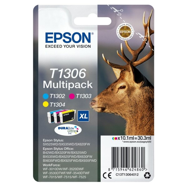 Alkunperäinen mustepatruuna Epson T1306 Syaani Keltainen