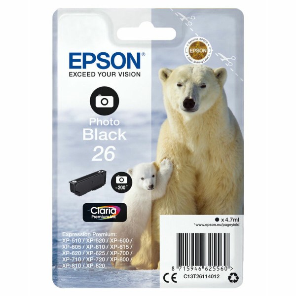 Originaalne Tindikassett Epson T2611 Must