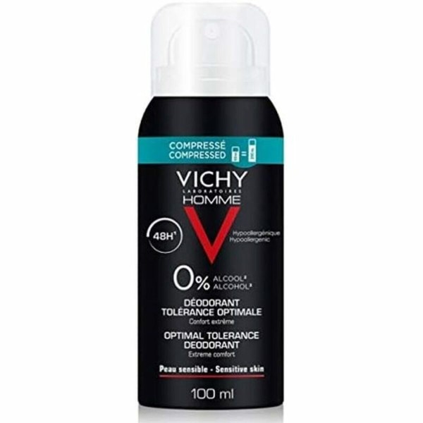 Pihustav deodorant Vichy Tolérance Optimale Mehed Alkoholivaba 48 tundi Täiskasvanute unisex (100 ml)