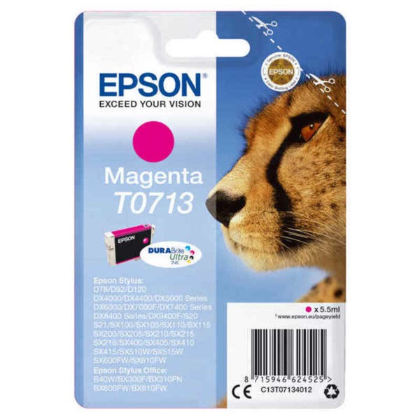 Alkunperäinen mustepatruuna Epson T0713 Magenta