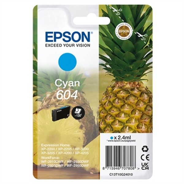 Картридж с оригинальными чернилами Epson 604 Циановый