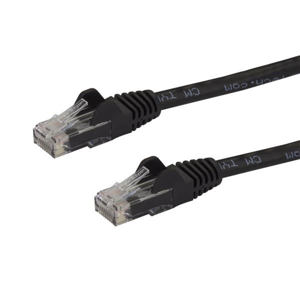 UTP kategoria 6 jäykkä verkkokaapeli Startech Cable de Red Cat6 con Conectores Snagless RJ45 - 30,4m Negro Musta