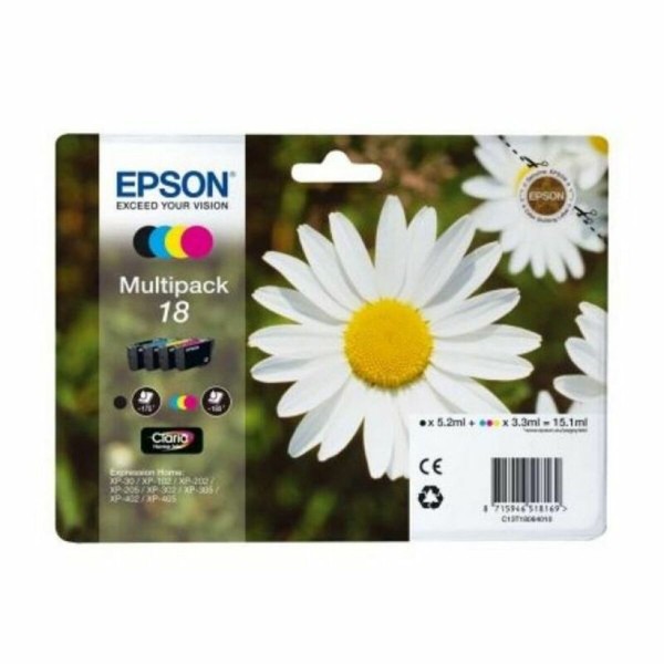 Alkunperäinen mustepatruuna Epson Multipack 18 4 colores Keltainen Musta Syaani Magenta