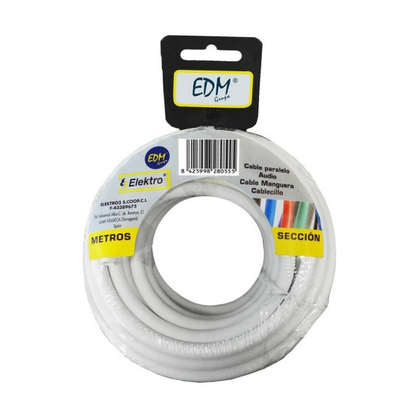 Cable EDM 28016 White 2 x 0,75 mm 50 m