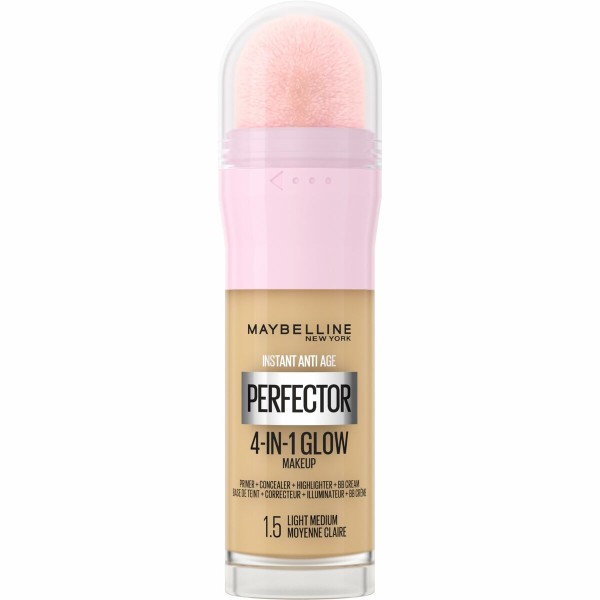 Nestemäinen meikin pohjustusaine Maybelline Instant Age Perfector Glow Nº 1,5 Light Medium 20 ml